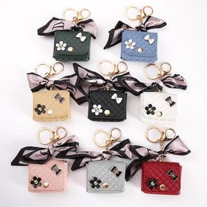 High quality <b>Customized</b> Silk scarf Bluetooth Mini Leather <b>Keychain</b> - Product Image 6