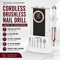 Machine à ongles sans fil professionnelle 40000 tr/min, 85W, sans balais, rechargeable, perceuse électrique pour manucure, 7800mAh, pour salon