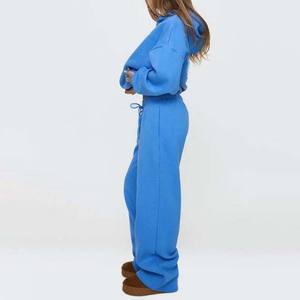 Conjunto Deportivo para Mujer, Estilo Urbano, Holgado, con Capucha, Invernal, Ecológico, Transpirable, de Forro Polar Reversible, de Secado Rápido, con Cintura Elástica - Product Image 6