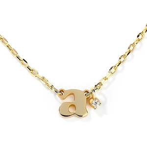 Jeulia Custom <b>Initial</b> Pendant <b>Necklace</b> with Birthstone in Rose Gold Sterling <b>Silver</b> - Product Image 1