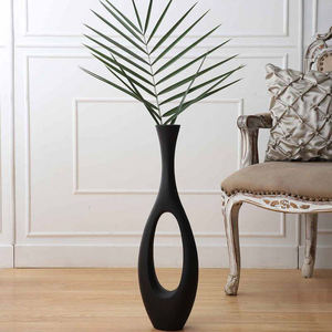 2026 Nordic Handcrafted Metal Aluminium <b>Flower</b> <b>Vase</b> Black Coated <b>Tall</b> <b>Vases</b> Best for Any Decoration Home Decor Purpose - Product Image 2