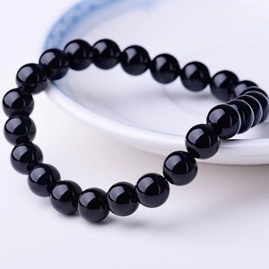 <span class=keywords><strong>Bracelet</strong></span> <span class=keywords><strong>Obsidienne</strong></span> Oeil de Tigre en Pierre Semi Précieuse Turquoise Naturelle pour Homme Cristal Noir Volcanique Bijoux de Mode Bracelets Bracelets - Product Image 4