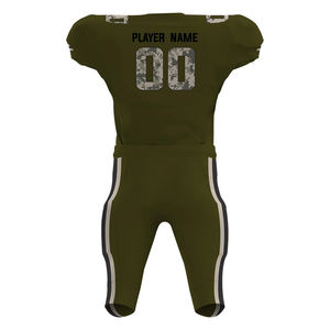 Camisetas de fútbol americano atlético de tela de secado rápido, uniformes de fútbol americano resistentes al sudor diseñados para juegos intensos - Product Image 4