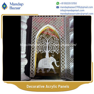 Panneaux acryliques décoratifs de conception contemporaine et traditionnelle légère de qualité supérieure pour la décoration d'étape de réception de mariage - Product Image 3