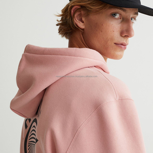 Sudadera con capucha de gran tamaño unisex, sudaderas con capucha de color lavado, venta al por mayor, sudaderas con capucha personalizadas para hombre mezcladas de algodón básicas de gran tamaño vintage en blanco - Product Image 1