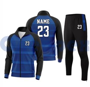 Chándal personalizado de 2 piezas para hombre, chándal de manga larga, cálido, transpirable, para entrenamiento de fútbol, ropa deportiva para correr y trotar - Product Image 6