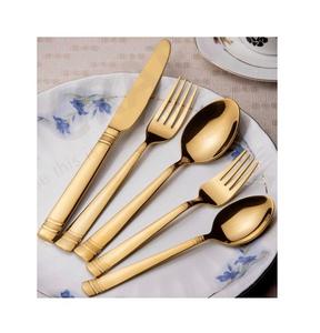 Cutlery <b>Set</b> Stainless Steel Gold Powder Coated Premium Quality Cutlery Wedding <b>Flatware</b> <b>Set</b> with High Quality for Home - Product Image 1