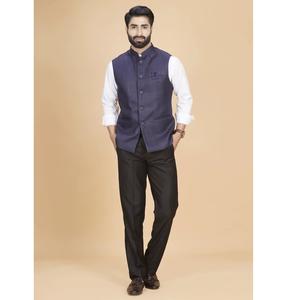 Gilet classique de qualité supérieure, bleu marine, pour uniformes de bureau, banquets, cérémonies et usage quotidien professionnel, disponible au meilleur prix - Product Image 1