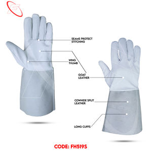 Wholesale Custom Unlined Leather Work <b>Gloves</b> with Wing Thumb Styling Tig Welding and Hand Protection Safety <b>Gloves</b> - Product Image 2