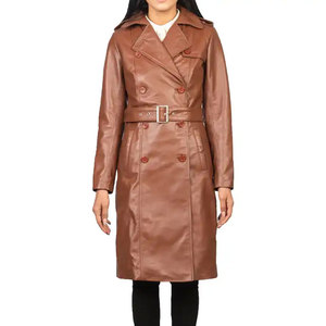 Abrigo de Cuero para Mujer, Diseño Clásico, Cómodo para Uso Diario, Viajes y Temporada de Invierno - Product Image 1