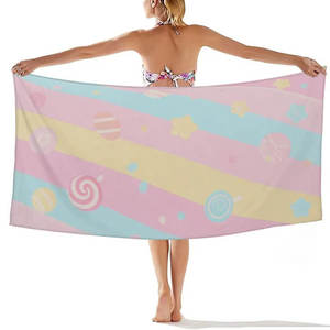 Serviette de plage légère pour les activités de plein air, serviette de plage douce, tissu très absorbant et confortable - Product Image 1