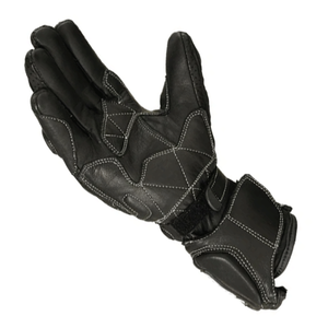 Custom Biker Touring Puro Negro Genuino Cuero de vaca Impermeable Transpirable Invierno Moto Racing Guantes Unisex - Product Image 4