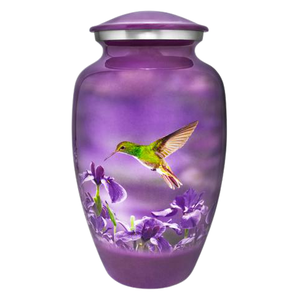 High Quality Customized Design Hummingbird Cremation Urn Enameled Aluminum Adult Funeral Memorial Burial <b>Ashes</b> <b>Keepsake</b> Urns - Product Image 1