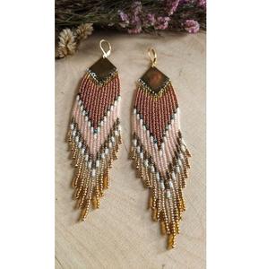 Pendientes Festivos de Estilo Bohemio para Mujer, Especial de Navidad, Joyería de Cuentas de Vidrio Tejidas a Mano para Bodas y Aniversarios - Product Image 5