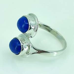 Handmade 925 Sterling Silver Boho <b>Ring</b> <b>Lapis</b> <b>Lazuli</b> Gemstone Natural Blue Oval Shape Perfect September Birthstone Jewelry IGI - Product Image 5