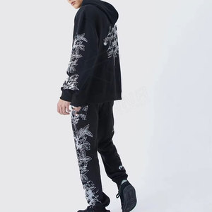 Conjuntos de Sudaderas Casuales para Hombre, Lisas, de Felpa, Lavadas con Ácido, Personalizables, 100% Algodón Ecológico, Reversibles - Product Image 2
