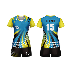 เครื่องแบบวอลเลย์บอลสำหรับผู้ใหญ่ผ้าโพลีเอสเตอร์100% สำหรับทุกเพศดีไซน์ใหม่สไตล์แฟชั่นออกแบบโลโก้ได้ตามต้องการ - Product Image 2