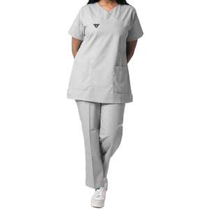 ANNO Hot Sale Unisex <b>Doctor</b> Uniforms Medical Nursing Scrubs Clinic Scrub <b>Sets</b> Short Sleeve Medical Scrubs Jogger <b>Sets</b> - Product Image 1