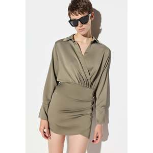 Vestido Camisero de Satén - Product Image 2