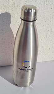 Botella Thermoststeel, caliente y fría, fácil de llevar, a prueba de óxido, té, café, oficina, botella de viaje, Plata con el logotipo de su empresa - Product Image 3