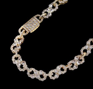 Cadena de eslabones cubanos de oro de 18 quilates, cadena Hector de 8mm, joyería personalizada de lujo, moissanita, piedra principal, collares finos de oro para hombres y mujeres, regalo - Product Image 5