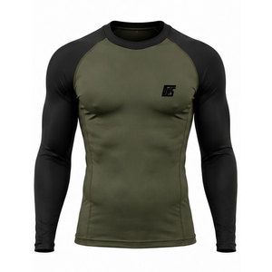 T-shirt de compression à manches longues pour homme, personnalisable par sublimation, pour le fitness, la course à pied, la gym et l'entraînement. - Product Image 1