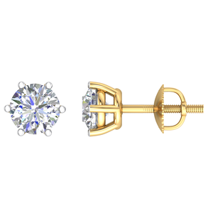 Super qualité 18K or massif EF couleur laboratoire cultivé diamant boucles d'oreilles pour les femmes exportateur indien conception de bijoux - Product Image 1