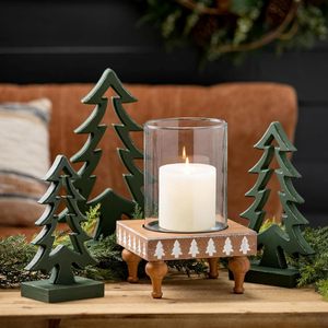 Elegante adorno colgante de árbol de Navidad negro de lujo de madera agrega un encanto rústico a la decoración de vacaciones Ideal para hogares y oficinas por igual - Product Image 5