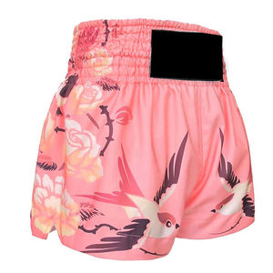 Venta al por mayor pantalones cortos de lucha marcial tailandesa Muay Thai cortos de alta calidad OEM Logotipo de impresión personalizada satén Muay Thai boxeo ropa de artes marciales - Product Image 3