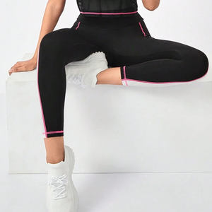 Leggings de sport solides respirants décontractés à taille haute pour femmes de haute qualité avec poche latérale personnalisée Vêtements de sport - Product Image 4