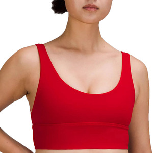 Soutien-gorge de sport coupe Compression simple pour femmes haute élasticité entraînement course Yoga vêtements avant tissu doux vêtements de sport extensibles - Product Image 1