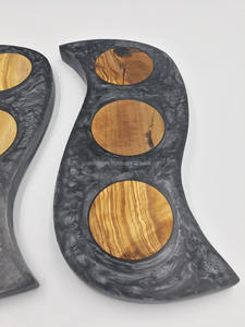 Jars à bougies et support de bougie de Noël en bois faits à la main, style moderne, écologiques, pour la décoration de la maison de luxe - Product Image 3