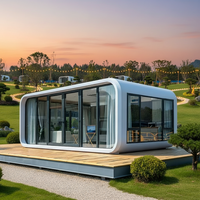 Casa Móvil Prefabricada de Acero con Diseño Moderno y Certificación CE, de 20 pies o 40 pies, Tipo Cabaña Apple, Contenedor Modular para Oficina, Hotel o Tienda