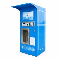 Distributeur d'eau RO commercial en libre-service à monnayeur, filtration 8 étapes, réservoir 200L, station d'eau potable purifiée