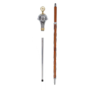 Maza de Director de Banda con Cabeza Grabada en Oro con Corona, Maza de Director de Banda con Cabeza Grabada en Oro y Plata - Product Image 6