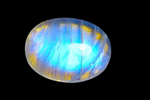 พลอยมูนสโตนสีรุ้งที่สวยงามทรงวงรีหลวมสีฟ้าฉูดฉาดสีรุ้งสีขาวสำหรับทำเครื่องประดับ - Product Image 3