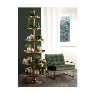 Exhibidor Decorativo Redondo Metálico Grande para Sala de Estar, Soporte de Exhibición de Metal y Aluminio de 3 Niveles para Pasteles - Product Image 4