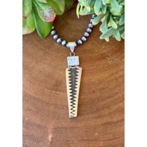 Larry Castillo Fine <b>Pendants</b> & Charms <b>Opal</b> & Sterling Silver Inlay <b>Pendant</b> - Product Image 1