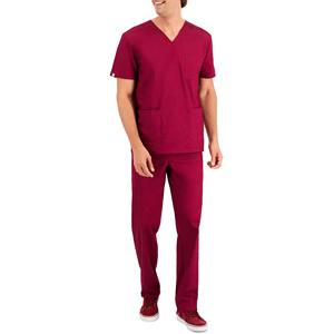 Ensemble d'uniformes médicaux d'été pour hommes : Blouse anti-plis et pantalon jogger pour clinique, hôpital et soins infirmiers - Product Image 6
