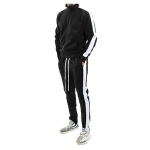 Tenue de jogging de sport avec logo personnalisé pour hommes, survêtement en polaire vierge avec col montant et techniques imprimées, vente en gros - Product Image 1