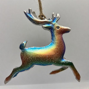 SnowhoofCharm Cast Hanging Holiday Reno para decoración festiva del hogar Escultura de Navidad para exhibiciones de temporada - Product Image 1