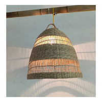 Lampe de plafond en herbe de mer faite à la main, luminaire unique et artistique en herbe de mer, abat-jour suspendu pour restaurants, cafés et hôtels