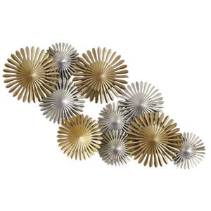 Art mural en métal de haute qualité, décoration artisanale en fer, décoration de la maison et du bureau, décoration murale suspendue, design gris, vert, doré, art mural à bas prix - Product Image 2