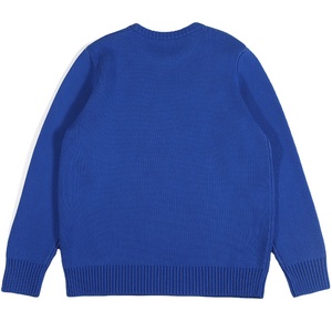 Suéter de algodón con cuello en V y lana con patrón de Jacquard de alta calidad para hombre, ropa de punto encogida de hombros de invierno elegante personalizada, rayas transpirables - Product Image 5