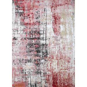 Tapis Uvenuti noué à la main en laine et soie de bambou, motif abstrait rectangulaire ivoire pour la maison, la chambre, viscose, fait main, modèle LRB(1655) - Product Image 1