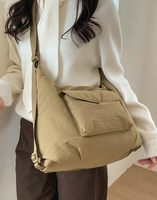 Tas Selempang Wanita Anti Air Bahan Nylon dengan Ritsleting, Dapat Diubah Menjadi Ransel, Tas Hobo, Tas Tote, Tas Bulan Sabit, Tas Selempang Silang