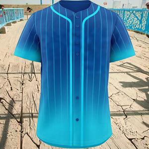 Mens Baseball Jersey V-neck <b>Shirts</b> Breathable Active Team Sports Customizable Team Name - Product Image 1