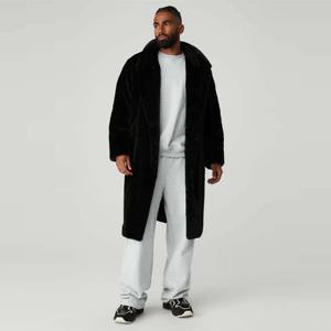 Luxury <b>Men</b> Faux <b>Fur</b> Coat - Stylish Winter Warm Overcoat <b>for</b> <b>Men</b>, Fashionable and Soft Faux <b>Fur</b> <b>Jacket</b> with Full-Lenght - Product Image 1