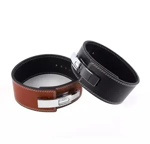 Cinturón de cuero para levantamiento de pesas para gimnasio, cinturón de cuero genuino ajustable para entrenamiento físico de Pakistán, 2025 - Product Image 2