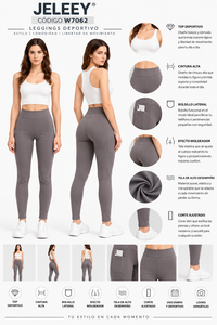 Pantaloni Yoga Aderenti e Confortevoli con Vita Alta Elasticizzata, Tasca Cargo, Lunghezza alla Caviglia, Asciugatura Rapida, Senza Cuciture, in Spandex/Poliestere - Product Image 1